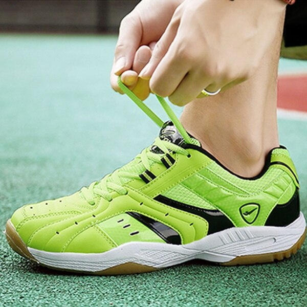 Unisex Badminton&table tenis Shoes PU Vamp Breathable Shock Absorption Antiskid Thickened Heel Support Stabilize Trainers 36-45