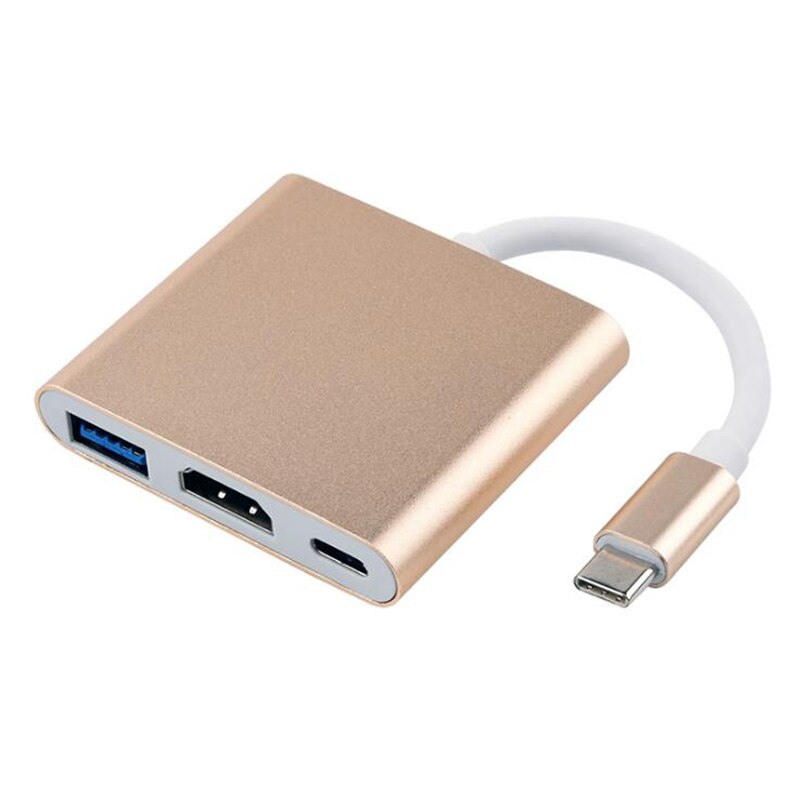 USB C Hub HDMI VGA Adapter - Thunderbolt 3, USB 3.1 Type-C to HDMI 4K, RJ45, PD, USB Ports for MacBook, Chromebook, Samsung