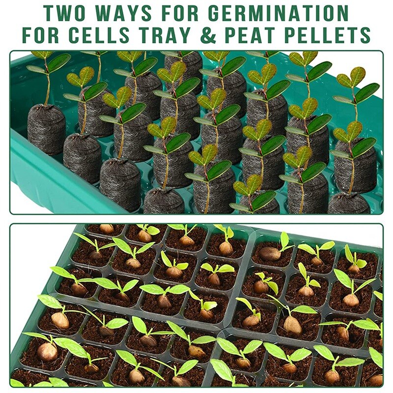 Best Seed Starter Tray Kit 5-Set Seed Starter Kit Seed Trays with Humidity Dome and Base Seed Germination Kit Seedling Tray