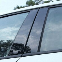 Frame Car Window Trim Strips Accessories Replacement Set Kit 8pcs Black