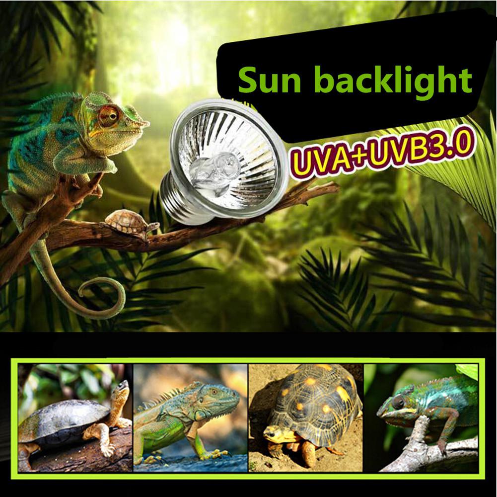 Lámpara calefactora para mascotas UVB luz Solar oruga luz ultravioleta luz Solar lagartija 220V E27 25 W/50 con 75W E27 220V