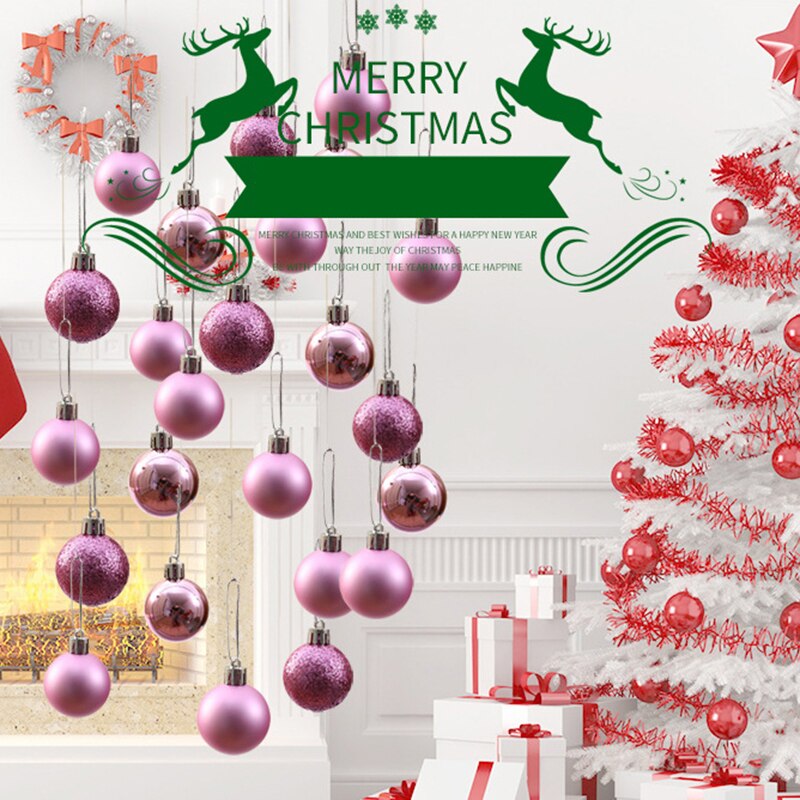 24 stk / sæt ankomster glitter chic jul / fødselsdag / bryllupsbolde fest ornament bold supplerer boligindretning