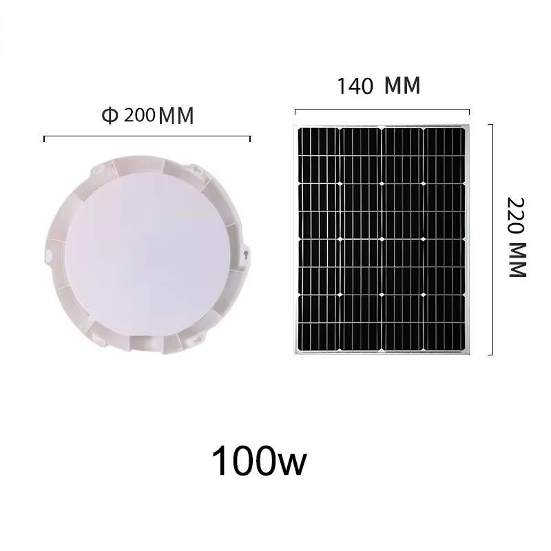 60/500W LED Solar Ceiling Light Pendant Light Outdoor Indoor Solar-Power Lamp with Line Corridor Light for Garden Decoration
