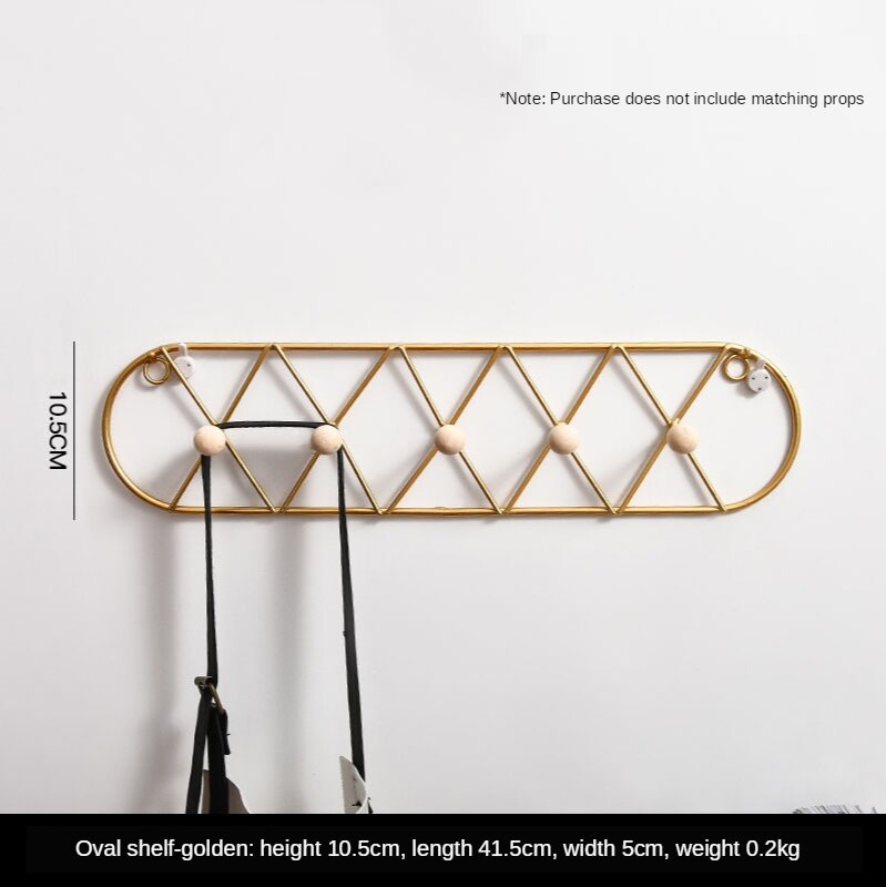 Nordisk stil vertshus moderne minimalistisk gylden kappekrokstativ til stue myke dekorasjoner slagfritt hjem veggdekorasjonsstativ: 01