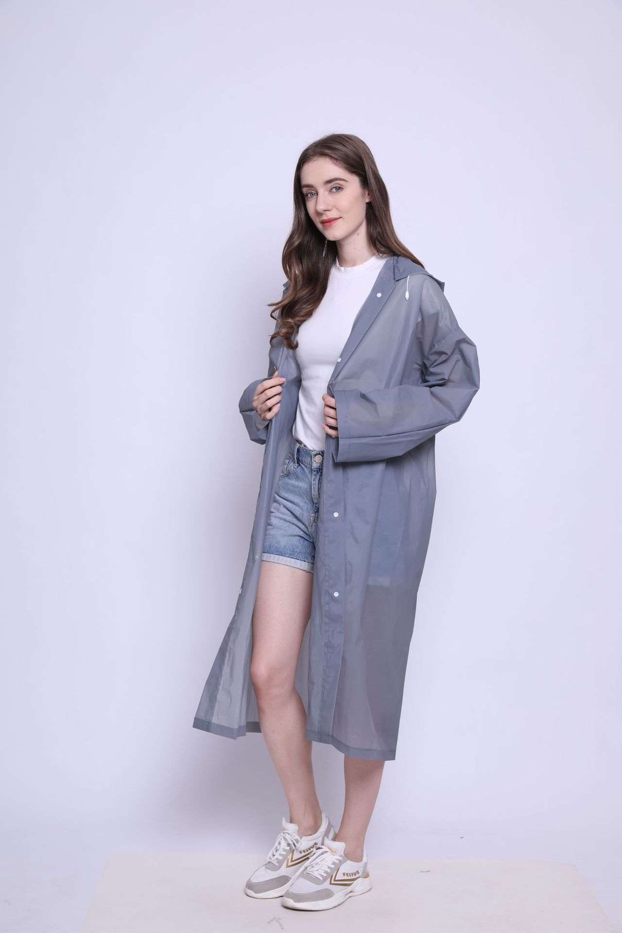 Adult Raincoat Waterproof Fishing Raincoat Adult Non-disposable Raincoat Outdoor Lightweight One-piece Hiking Hiking Raincoat: gray / 115x60cm 1PC