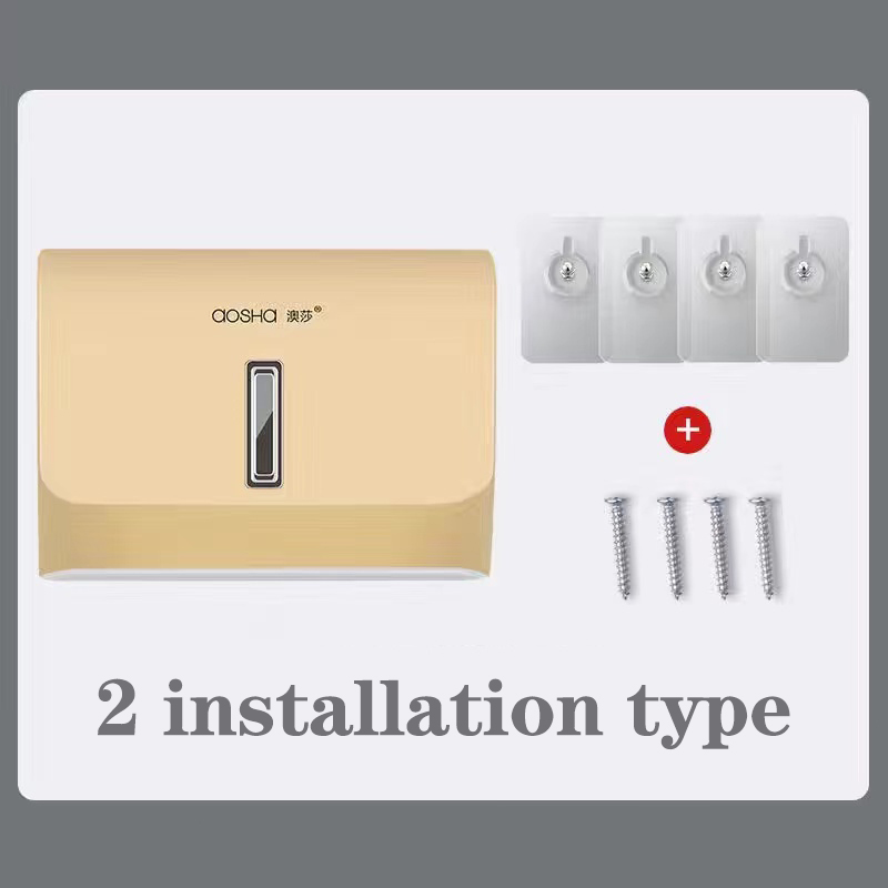 distributore di fazzoletti di carta di lusso per bagno distributore di fazzoletti scatola di fazzoletti in ABS di alta qualità a parete senza perforazione per la cucina: Di Colore Giallo chiaro