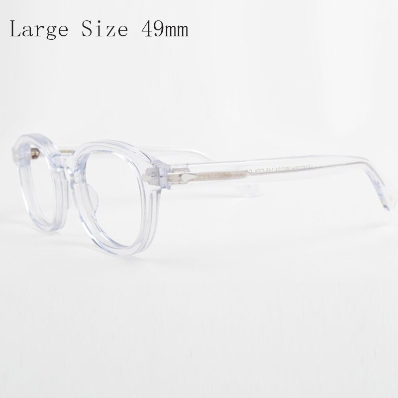 Johnny Depp Optische Brillen Brilmontuur Mannen Met Case & Box Computer Recept Lemtosh Stijl Glazen Frame Voor Mannelijke: YQ550 Clear 49mm