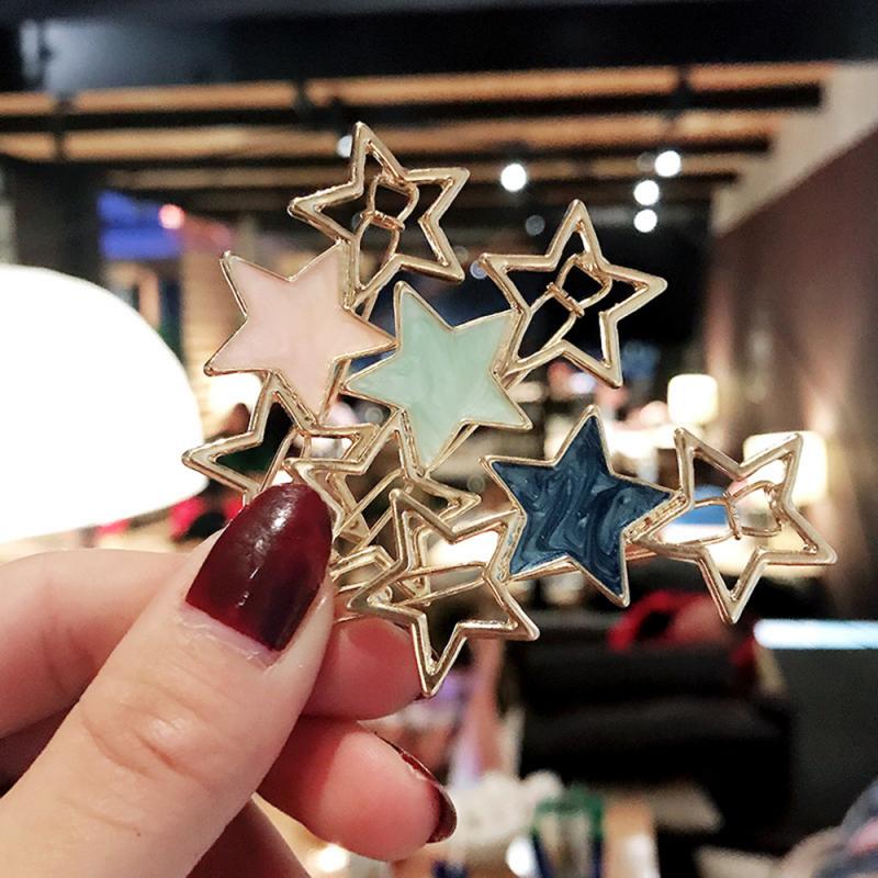 Horquilla de estrella dorada con Clip para el pelo, pasador, tocado con horquillas, accesorios, Accesorios para peinados de belleza para niña, 1 ud.