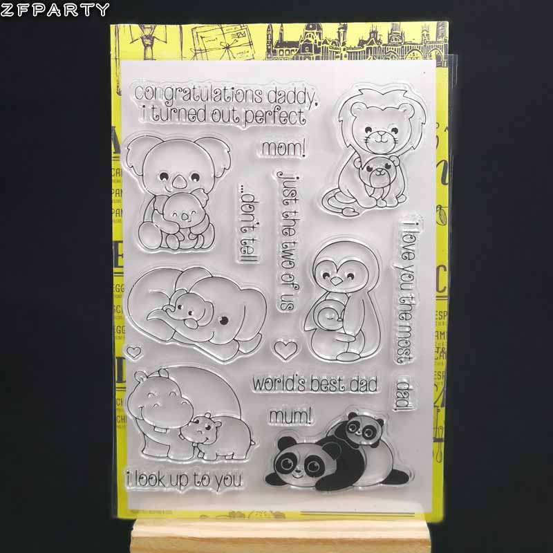 Zfparty söt genomskinlig klar silikonstämpel/sigill för gör-det-själv scrapbooking/fotoalbum dekorativ klar stämpel