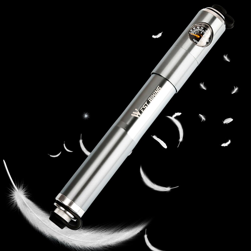 Fahrrad Pumpe Hand Luftpumpe Schlauch Manometer Radfahren Reifen Inflator Ventil Gabel Tragbare Mini Pumpe
