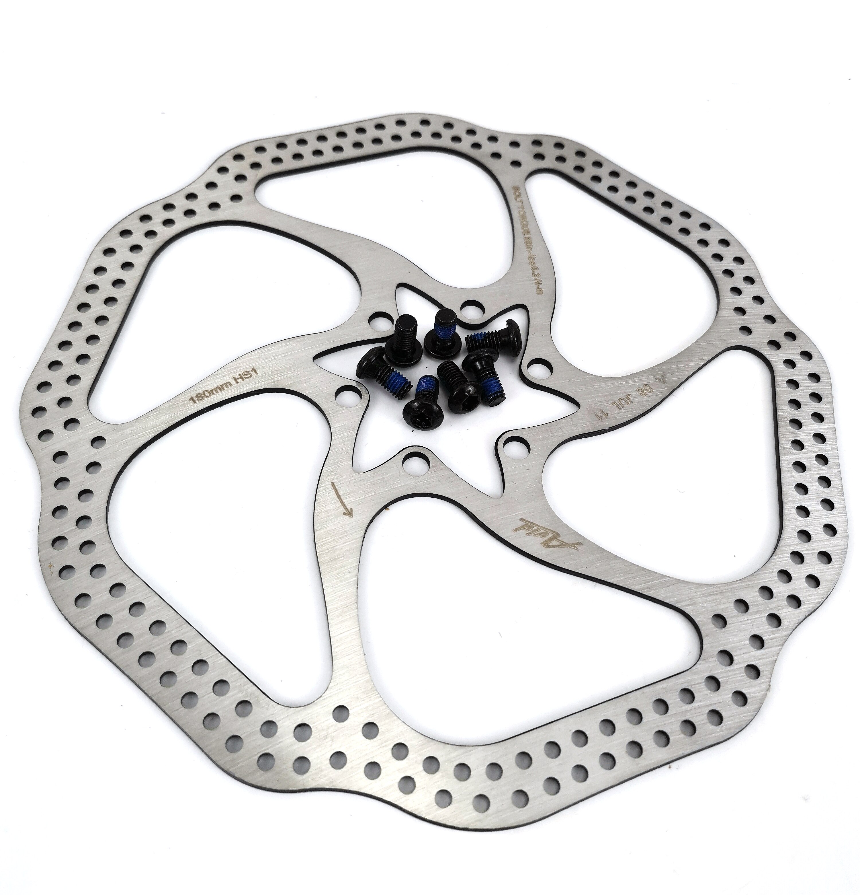1 stk 6 bolte  hs1 160/180mm mtb / landevejscykel bremseskive rotorer hydraulisk mtb cykel skivebremserotor med  t25 skruer
