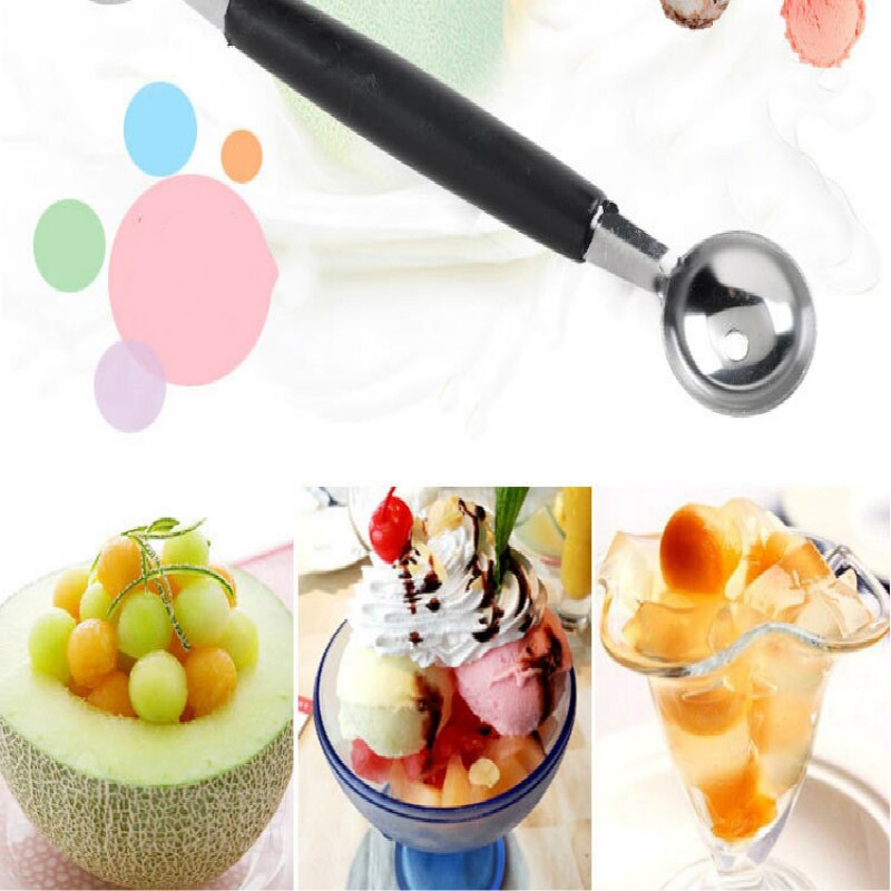 1Pc Huishoudelijke Rvs Double-End Melon Ijs Baller Scoop Fruit Lepel Keuken Gadgets