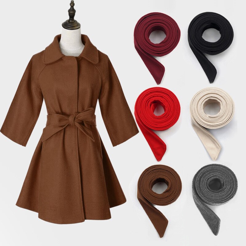 Abrigo con cinturón para señoras decorativas, cinturón ancho con doble cara para mujer, cinturones para abrigo, accesorios anudados para vestido de invierno,