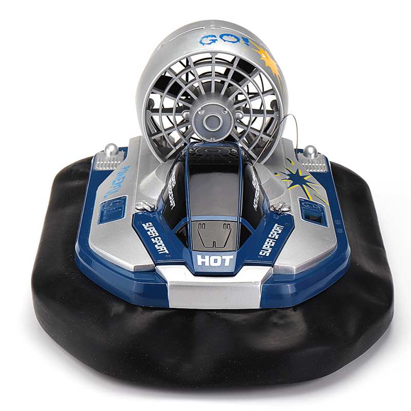 Hhy 7805296 radiostyring mini 7km/h 40hz børste motor rc hovercraft rc bådkøretøjsmodeller til legetøj til børn: Himmelblå