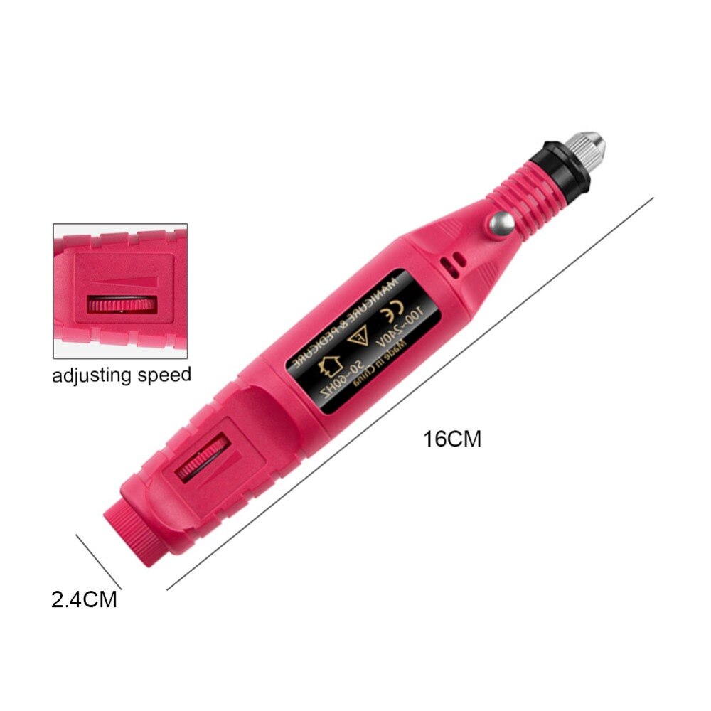 Mini taladro eléctrico para uñas, máquina de manicura, pluma para arte de uñas, Kit de lima de uñas para pedicura, Kit de herramientas de decoración de uñas