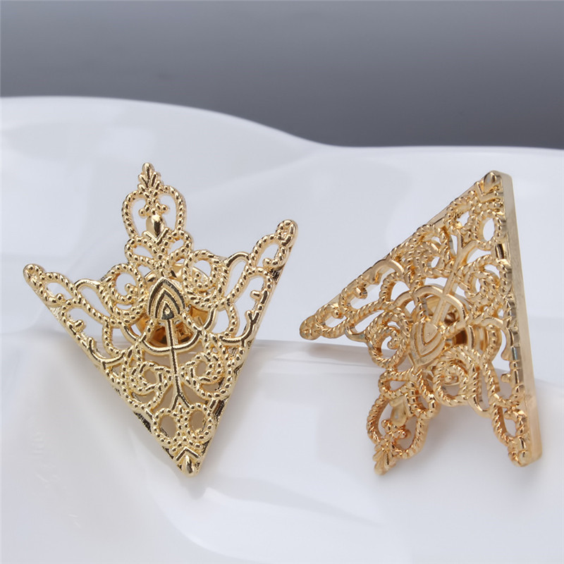 Broche para Cuello de camisa Pin esquinero hebillas Vintage Crown Hollow patrón para hombres mujeres accesorios de ropa de esquina