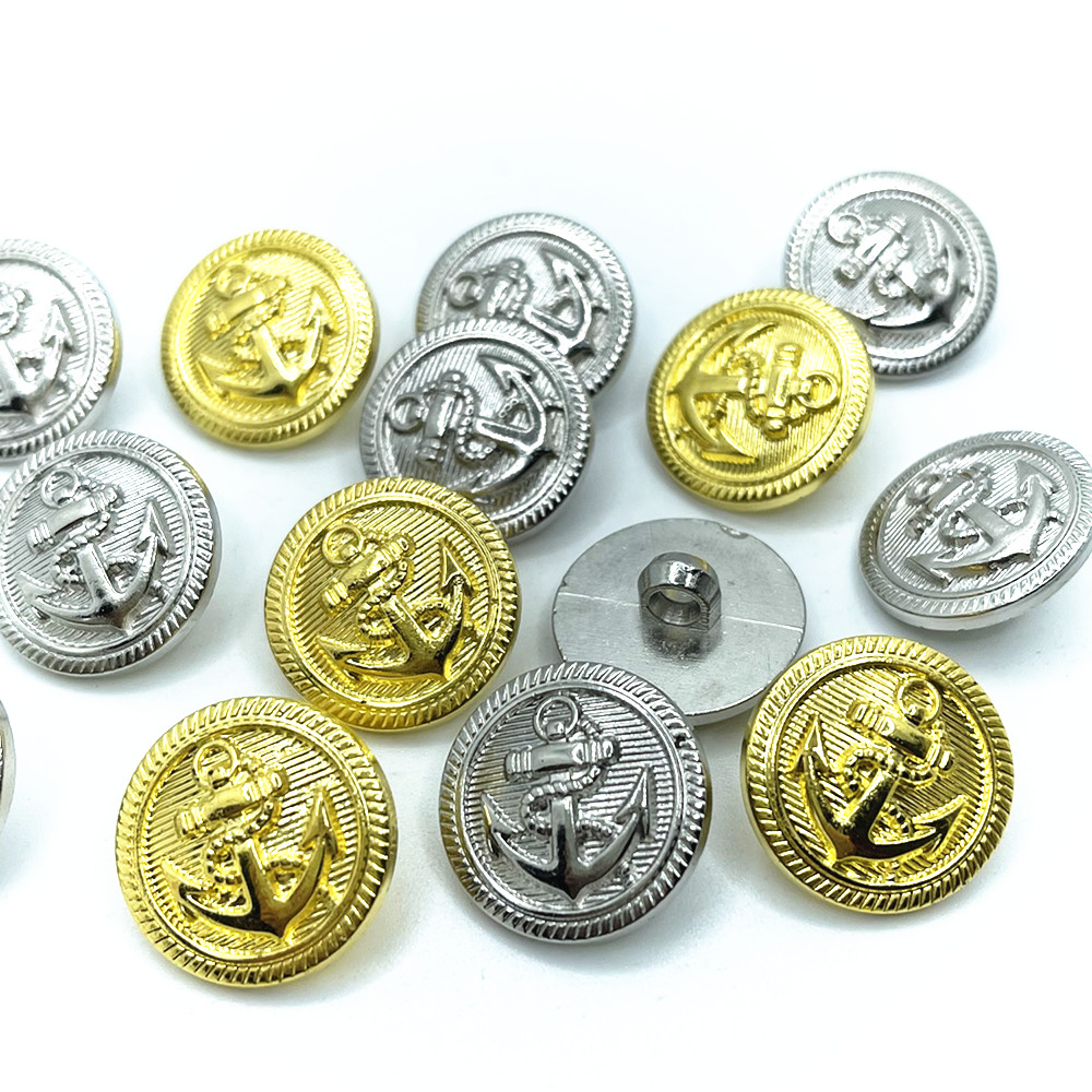 20Pcs 20Mm Vintage Anker Kleding Naaien Knoppen Zilveren Jasje Knoppen Mode Shirt Knoppen: mix