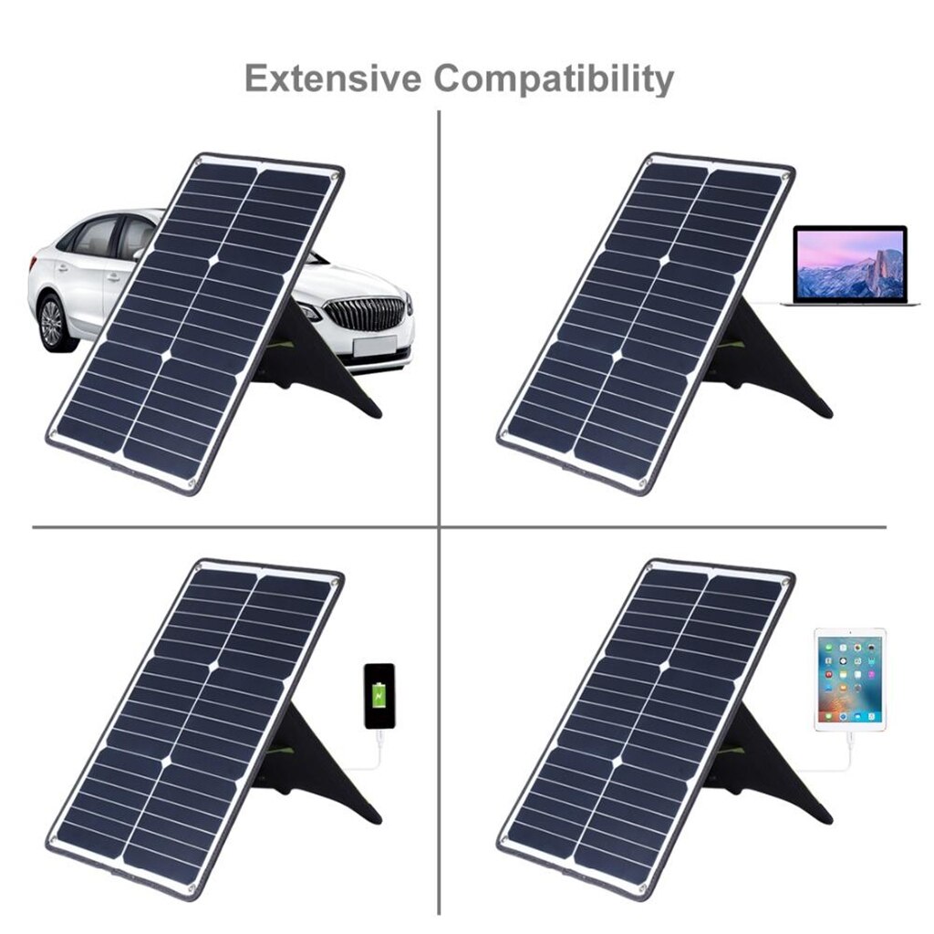 USB Solar Panel Charger, Power Generator Battery Backup for Camping Travel Emergency Car Boat Phone Laptop Charge