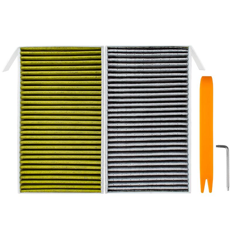 Filtro de aire acondicionado para coche, núcleo de Filtración HEPA para Modelo 3, accesorio de filtración, 2 uds.