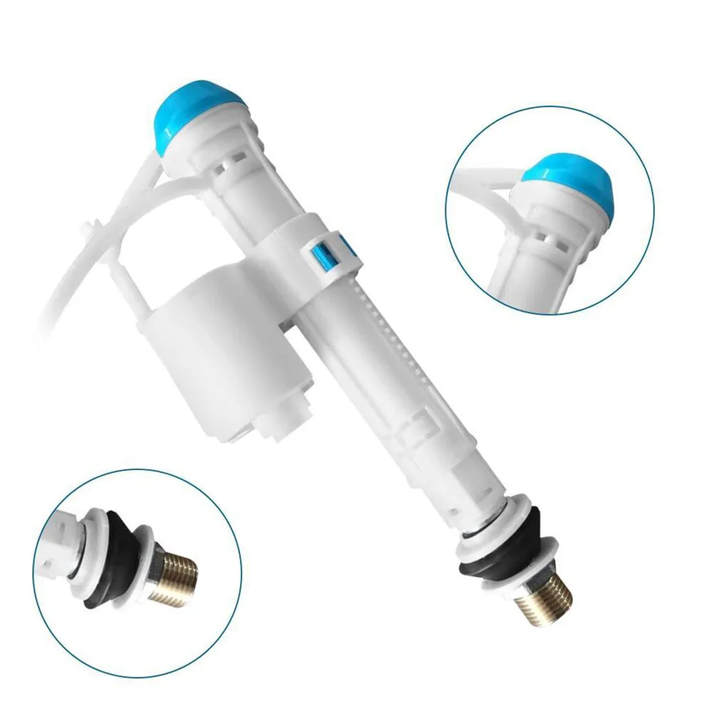 1/2in Bottom Entry Toilet Fill Valve Cistern Fittings Adjustable Float Filling Valves Household Toilet Cistern Fill Valve Acces