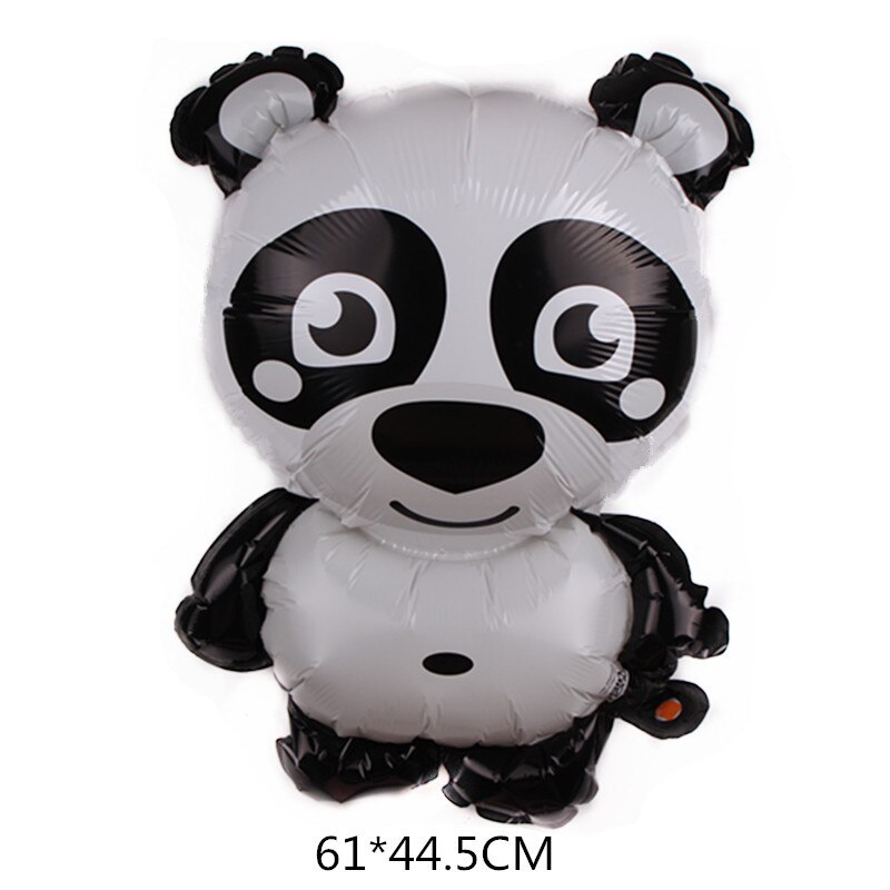 6 stk jungle dyr balloner elefant tiger flodhest krokodille tegneserie ballon fødselsdag dyreliv park fest dekorationer børnelegetøj: Panda