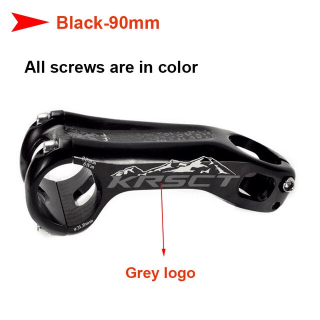 Nouvelle tige de vélo CNC à 20 degrés, 31.8x80/90/100mm: Black-grey logo 90mm