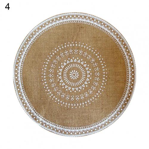 Rotan Trivet Matten Tafel Mat Warmte Isolatie Handgemaakte Katoen Vlas Eettafel Antislip Placemat Hittebestendige Cup Coaster: 4