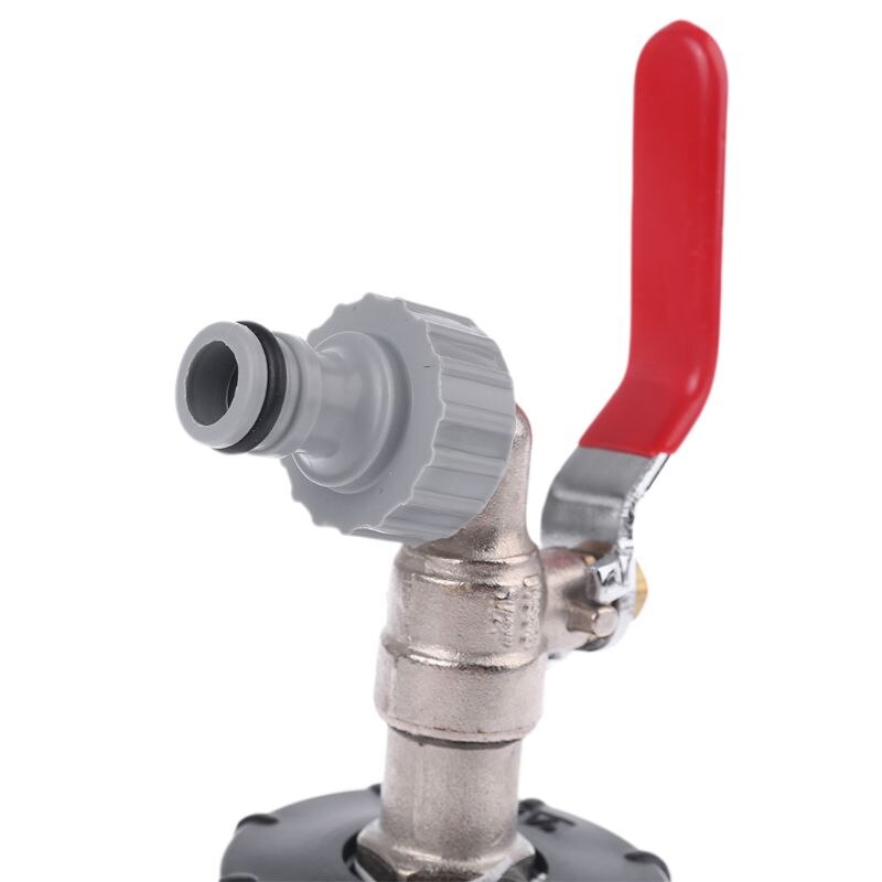 IBC Tank Adapter TANK DRAIN ADAPTER S60X6 To Brass Garden Tap With 1/2\" Hose Fitting Oil Fuel Water