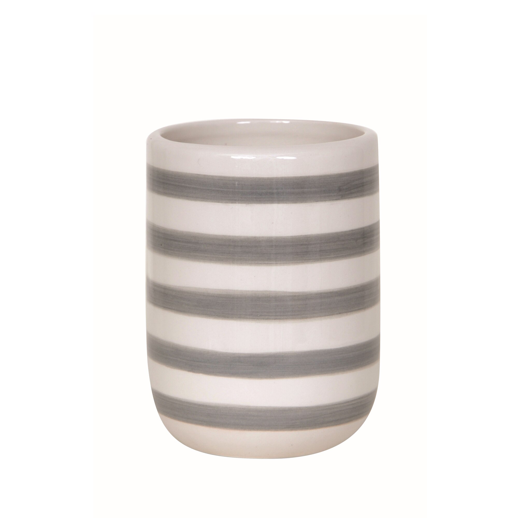 Lot pour accessoires de salle de bain en céramica MSV collectables Deauville couleur gris