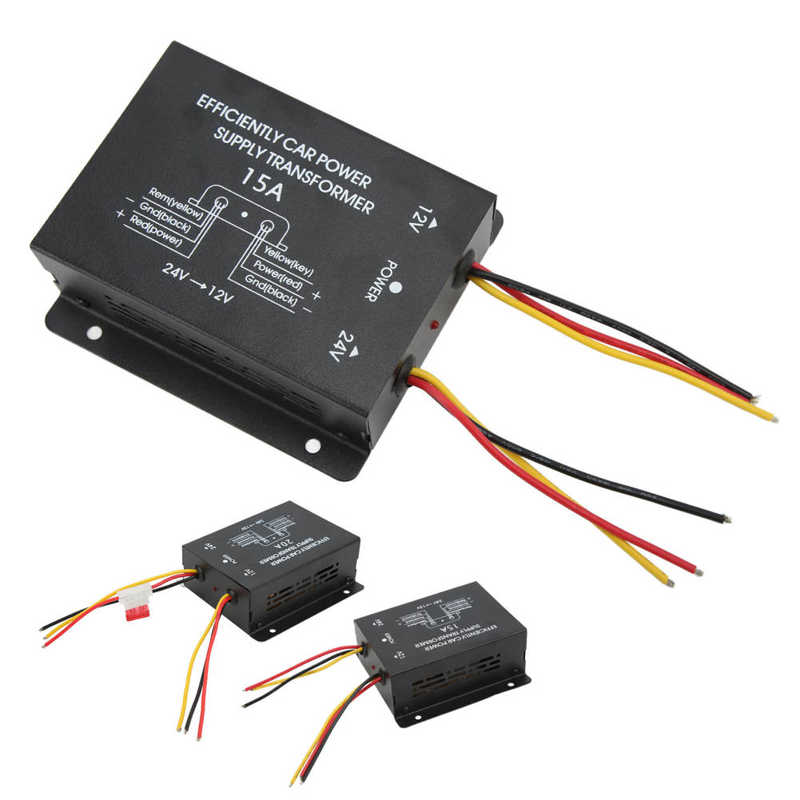 24V To 12V Converter Short Circuit Protection Environmental DC24V To 12V Car Voltage Reducer for Buses