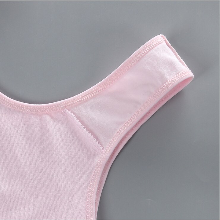 Lucky Bow cute top Light color Vest Bra underwear bottoming Girls under clothes teenager braces children soft cotton