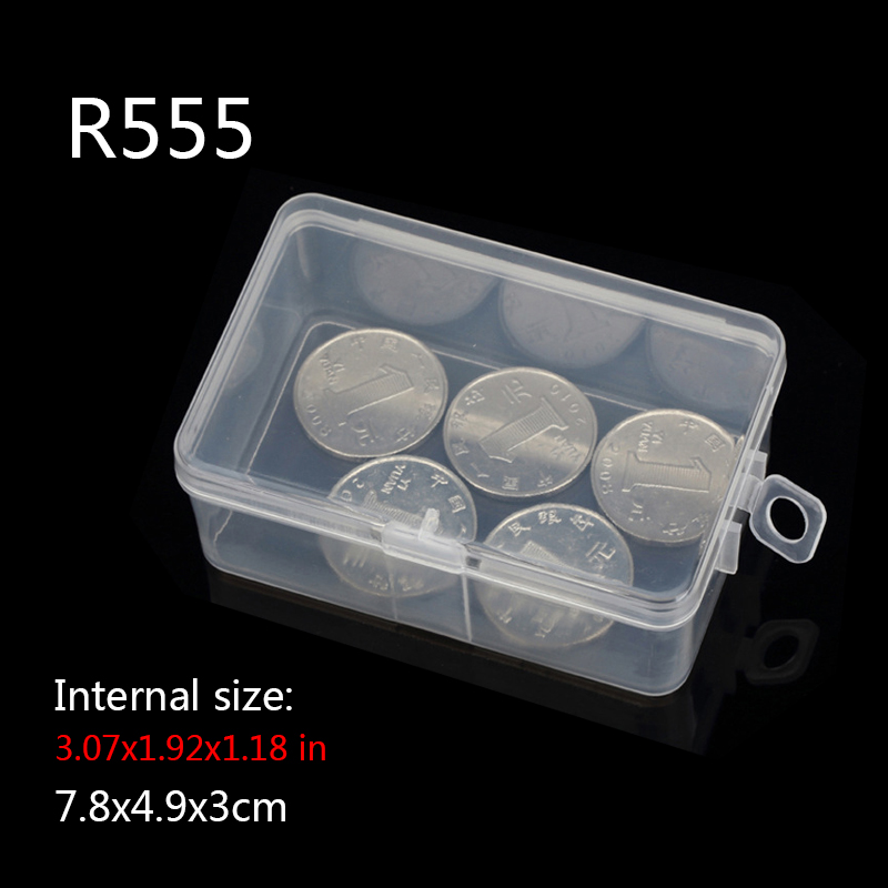 Mini Boxes Rectangle Clear Plastic Jewelry Storage Case Container Packaging Box for Earrings Rings Beads Collecting Small Items: r555