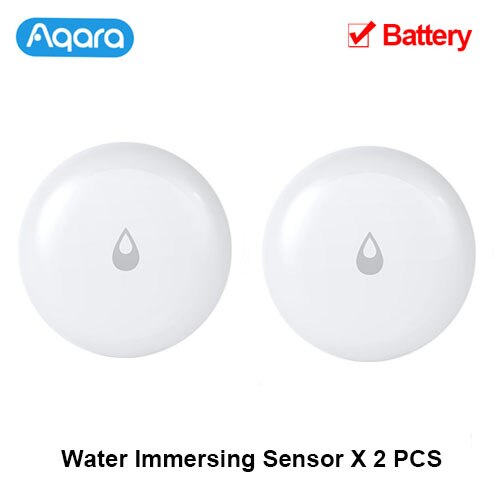 Aqara IP67 Waterdichte Waterlekkage Sensor Zigbee Smart Home Water Detecteren Flood Sensor Remote Alarm Mihome Homekit App Controle: 2pcs water sensor