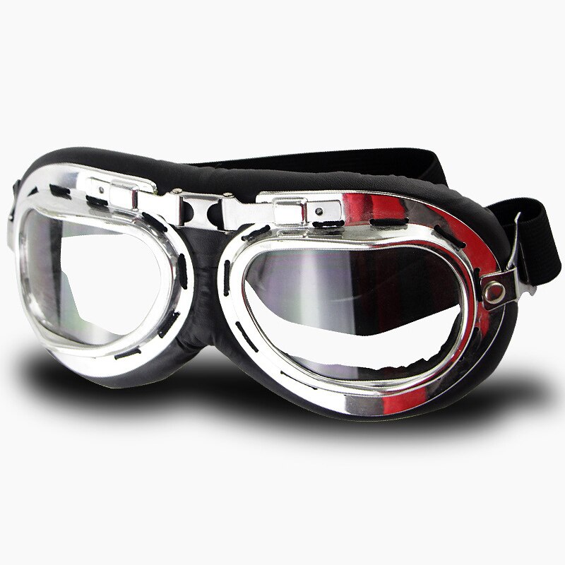 Retro Motorcycle Half Helmet Riding Vintage Cruiser Touring Half Helmets Moto Bicycle Scooter Skating Baseball Cap with Goggles: goggles