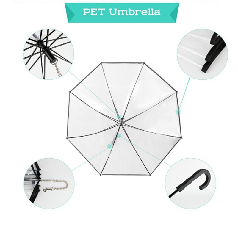Pet Paraplu, Hond Wandelen Paraplu, Met Leiband, Geschikt Voor Kleine Honden