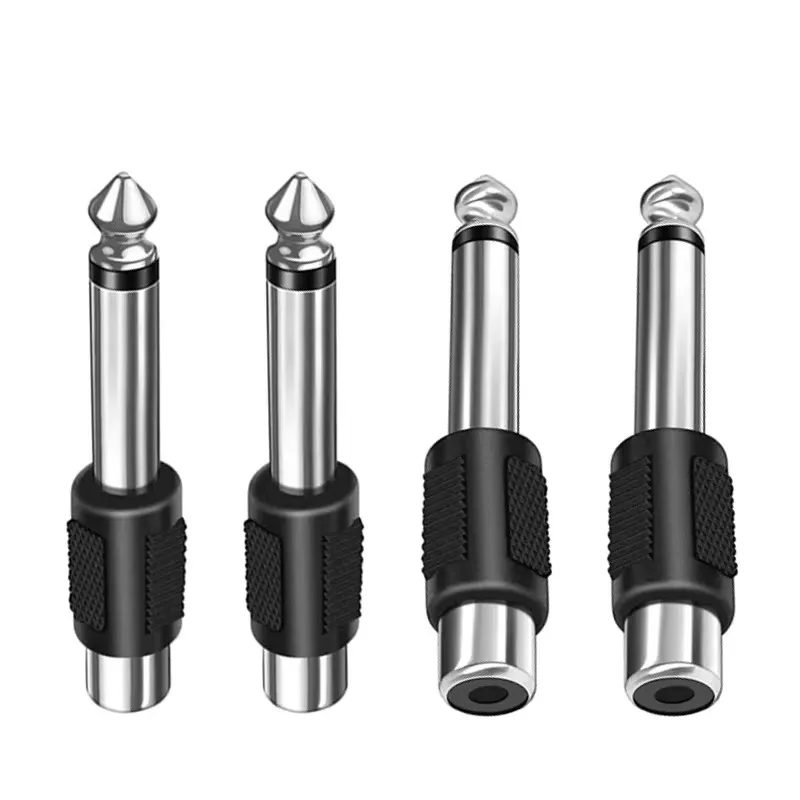 5pz 6.35mm/3.5mm Spina stereo/mono Maschio A RCA loto Femmina consonante Jack Adattatore del Connettore Cuffia Trasferimento Audio