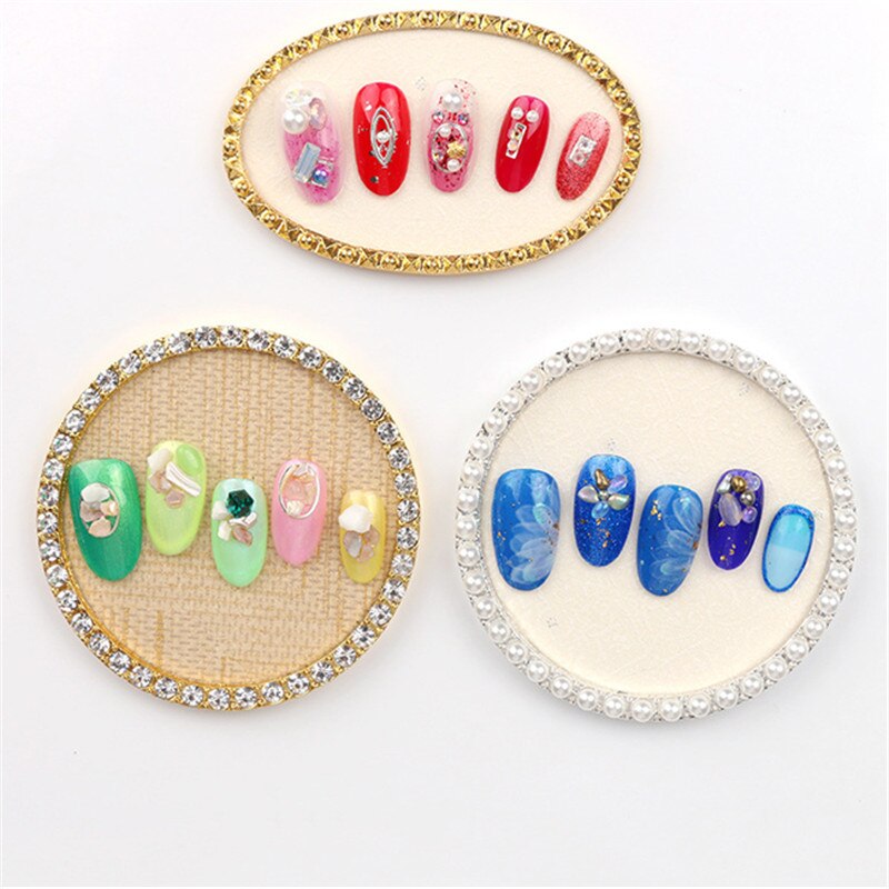 3 types faux alliage manucure plateaux étagère présentoir conseil vernis à ongles Gel ongles Uv montrant outil de manucure