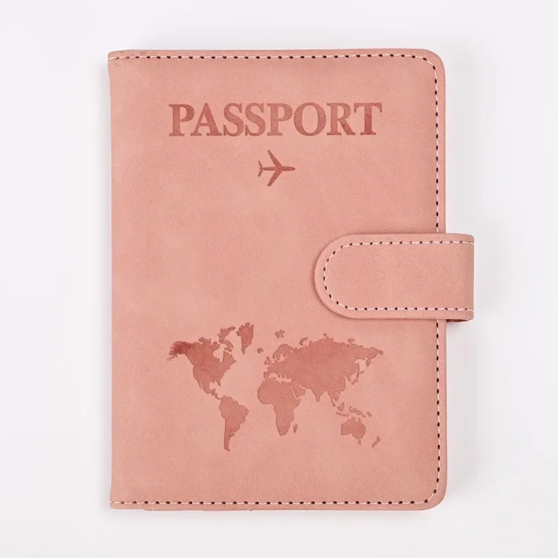Funda para pasaporte de cuero PU para hombre y mujer, porta pasaporte de viaje con tarjetero, funda protectora tipo billetera: Verde