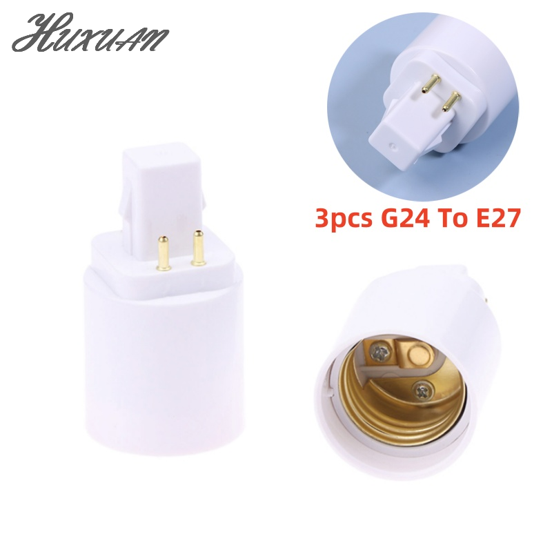 3 Stuks 4 Pin Geleidende G24 Naar E26/E27 Socket Adapter G24Q Lampvoet Adapter G24Q Naar Medium licht Socket Converter