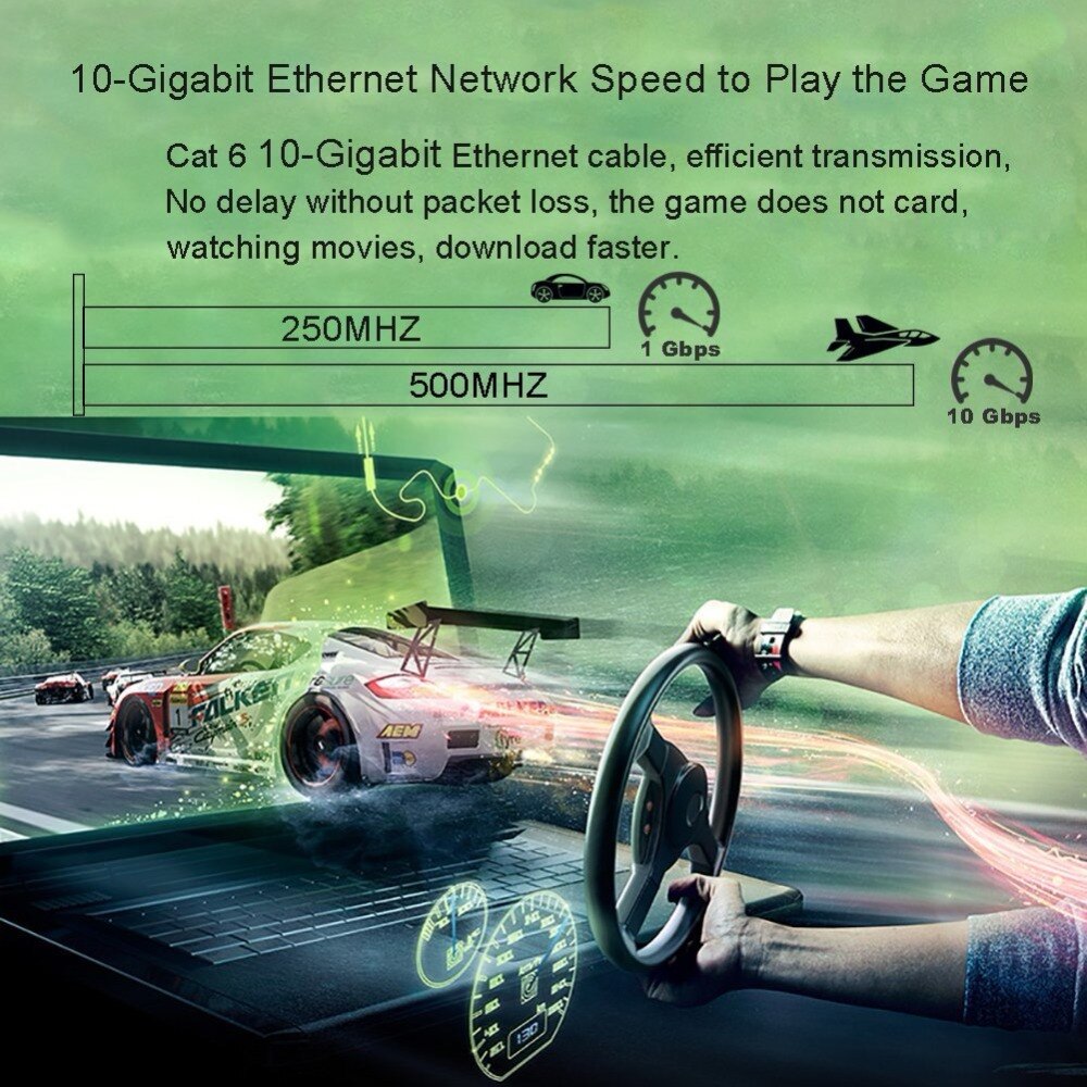 6 PACKE Ethernet Cable RJ45 lan cable Cat6 Flat 1000Mbps CAT 6 Network cable cavo Ethernet for Computer Router Laptop ps4 PC