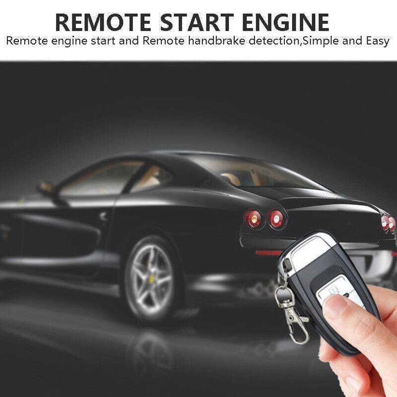 Car Alarm Ignition Start Security System Key Engine Start Push Button Remote Kit