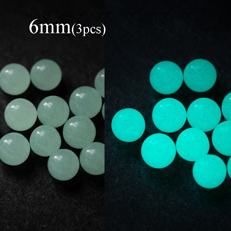 YUC Hand Spinner DIY akcesoria lekkie lśniące koraliki stal wolframowa koraliki 6mm Luminous 8mm miedziane koraliki mosiężne koraliki: 6mm Bluegreen