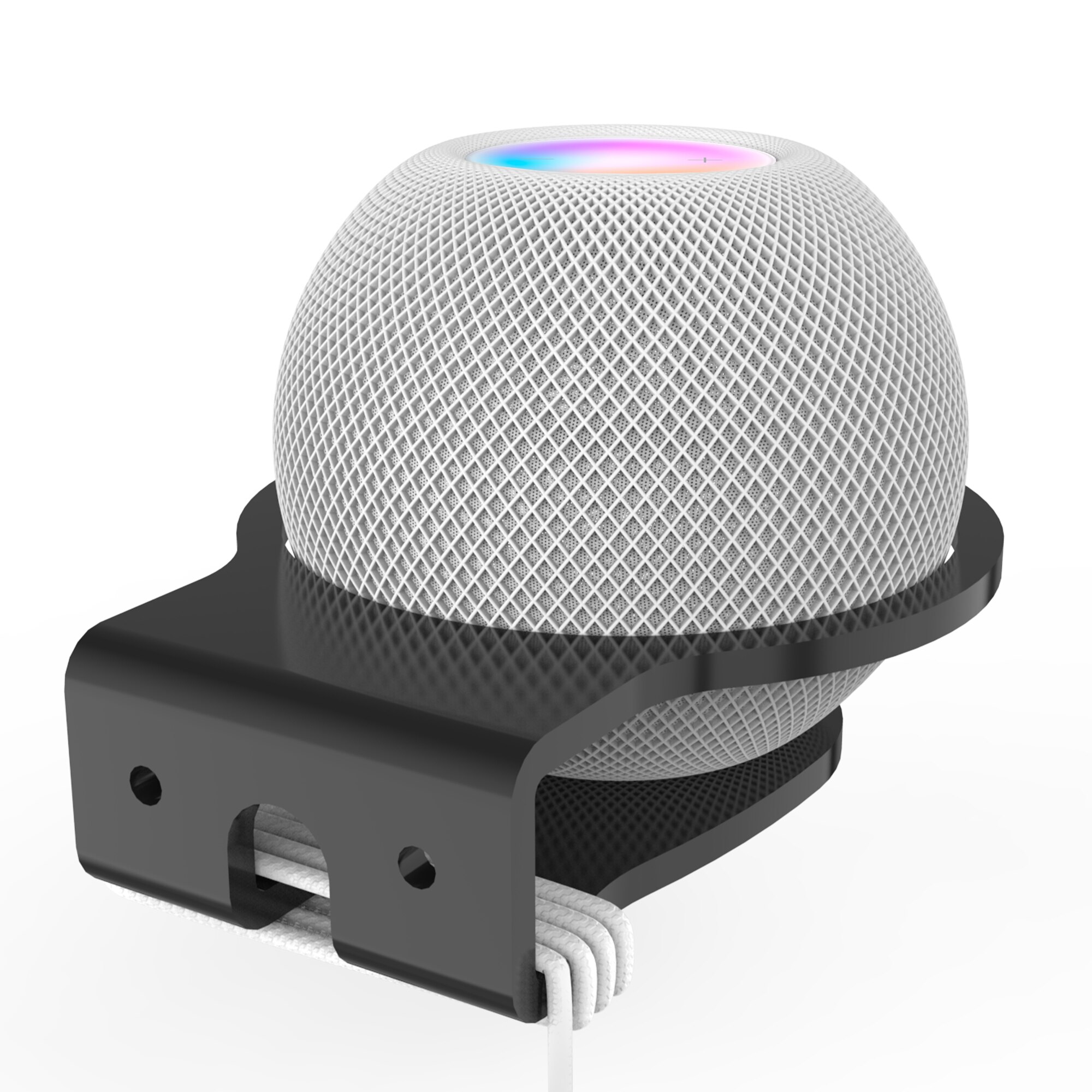 Uchwyt ścienny do montażu na ścianie uchwyt do głośnika HomePod Mini oszczędność miejsca półka ścienna z układem przewodów do ministojak HomePod: WHITE