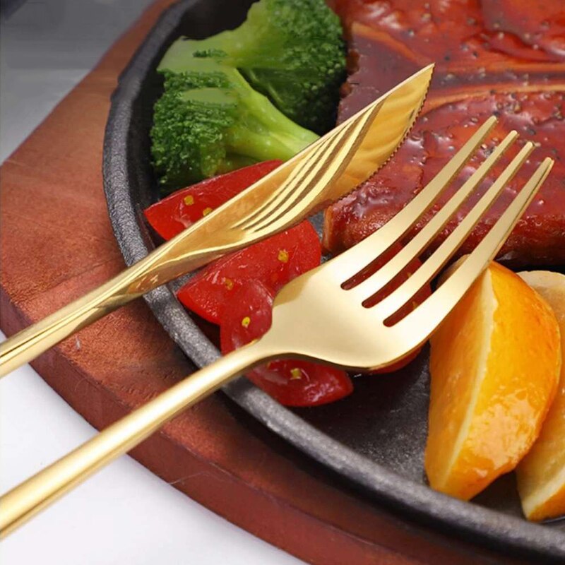 ERYUE 40PCS Ensemble D'argenterie En Acier Inoxydable Poli Miroir Ensemble De Couverts 8 Couteaux 8 Fourchettes 8 Cuillères 8 Fourchettes à Thé 8 Cuillères à Café Avec Un Beau Motif De Fleurs Pour Cui