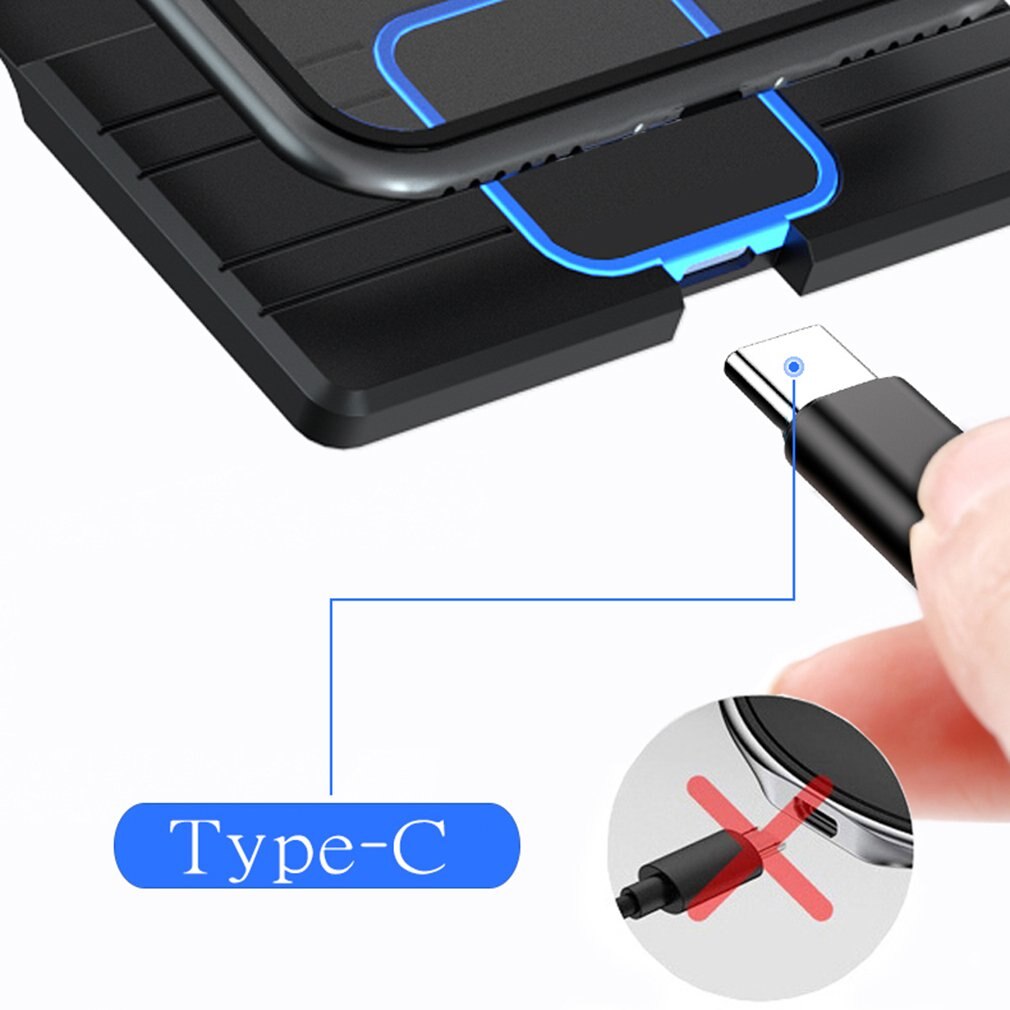 15W 2in1 Non-slip Silicone Mat Car Dashboard Holder Stand Fast Charging Qi Wireless Charger Dock Station Pad for iPhone Samsung