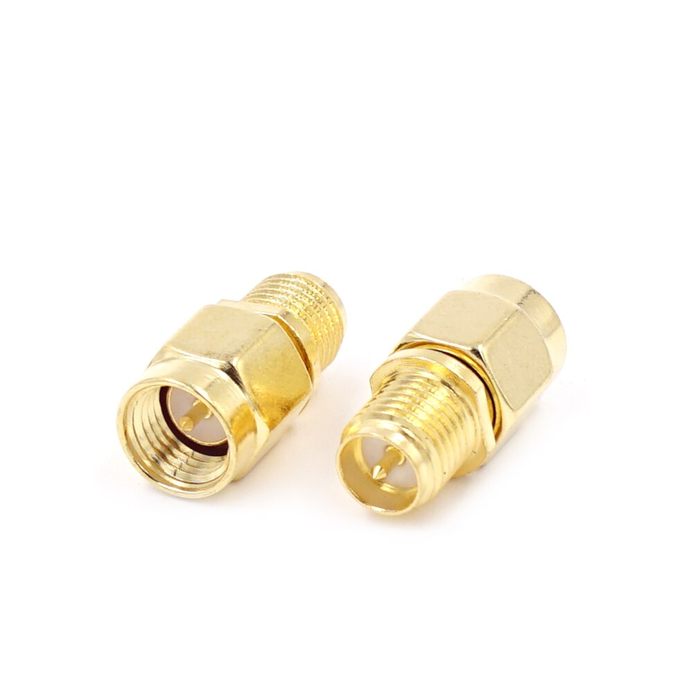 connector 2pcs RF coaxial coax adapter RP-SMA male female to RP SMA Female male Connector: 02