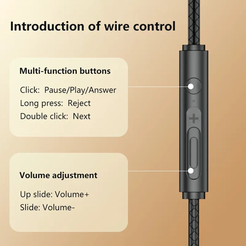 Dla Galaxy 90 ° Przewodowy zestaw słuchawkowy do gier Jack HiFi z dźwiękiem przestrzennym i mikrofonem 3,5 mm typu C Słuchawki muzyczne do Samsung S24 23 iPhone 15