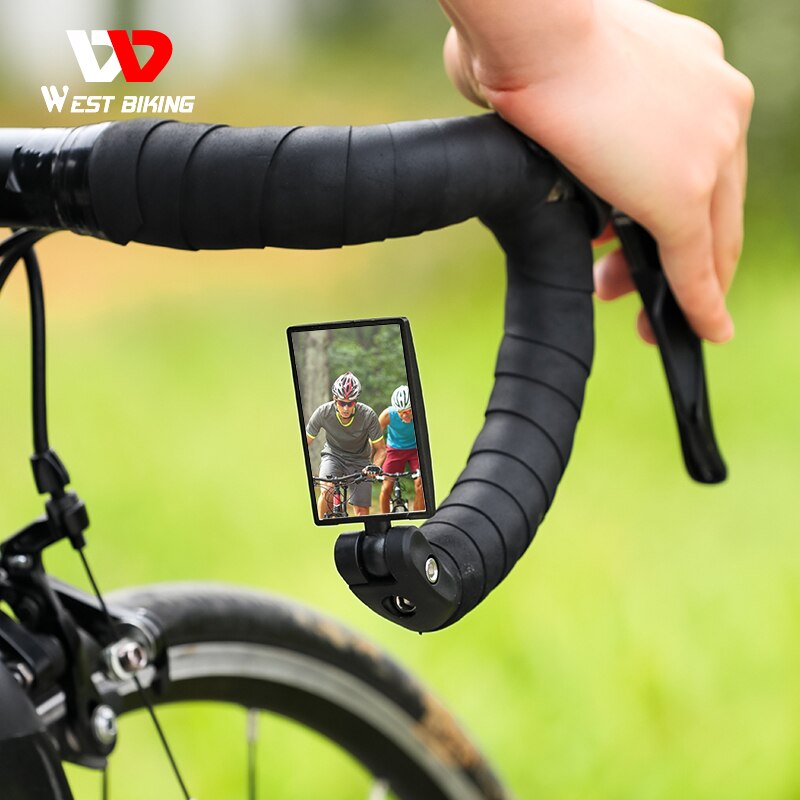 WEST BIKING Bike Rearview Mirror 360 Rotation Adjustable Wide Angle Cycling Rear View MTB Road Bike Bicycle Handlebar Mirrors