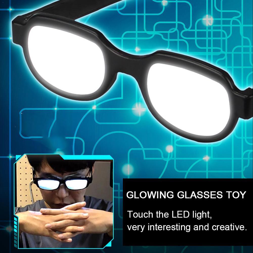 Fällen Geschlossen Stil Cosplay Rave Party LED Gläser Neuheit glühend Lustige Erwachsene Gläser leuchtend Licht-hoch Spielzeug LED O y4L3