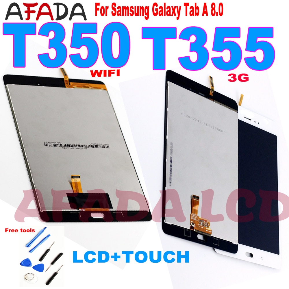 Pantalla LCD de repuesto para Samsung Galaxy Tab A 8,0, montaje de pantalla táctil, SM-T350, WIFI/ SM-T355, 3G, T350, T355, T357, T351